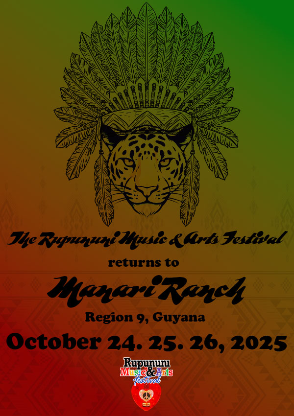 Announcement of the festival 2025 at Manari Ranch, Region 9 Guyana on October 24.25.26, 2025